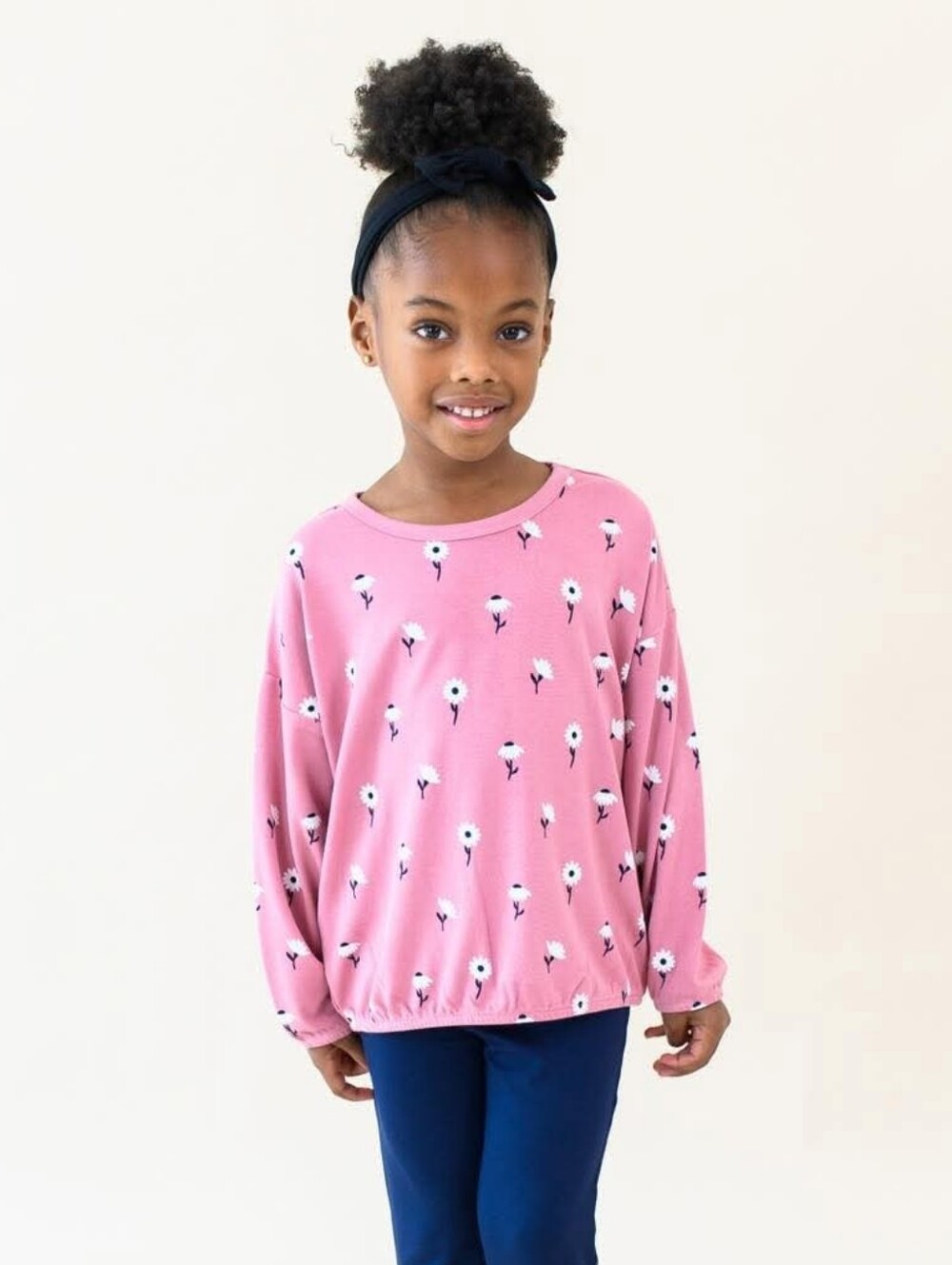 Kyte Baby Jersey Bamboo Drop Shoulder Top In Daisy (Pink) Size 12-18 Months NWT